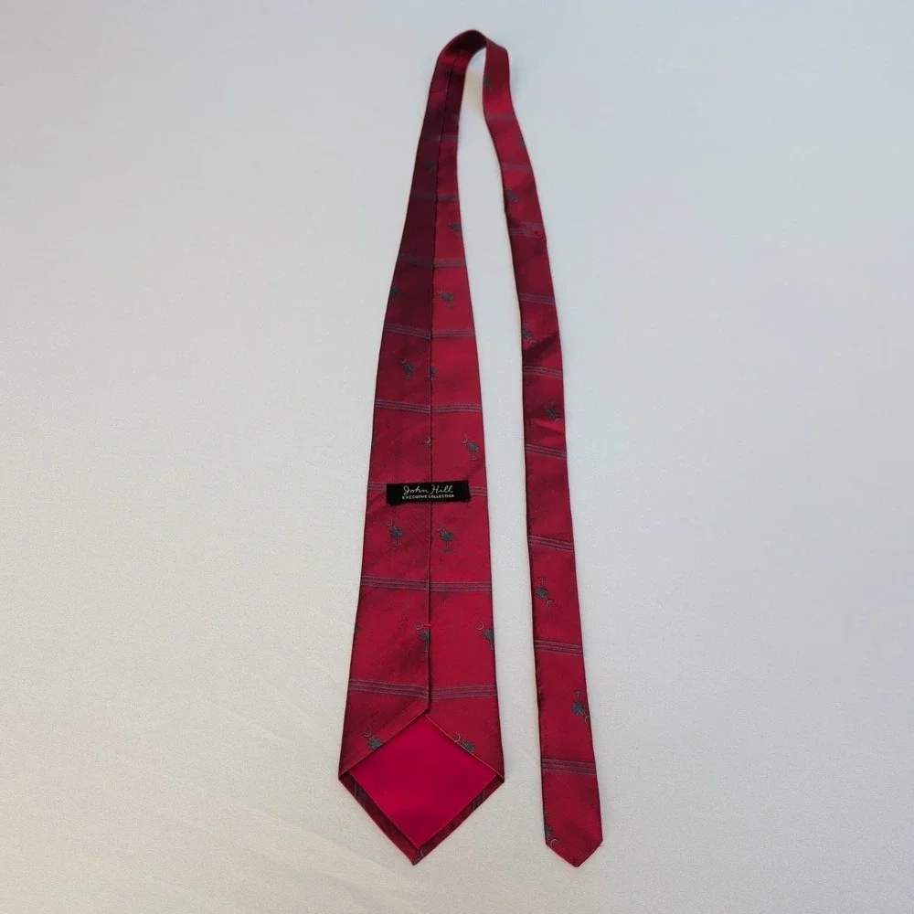 John Hill Executive Collection South Carolina Men's Extra Long 100% Silk Tie Red